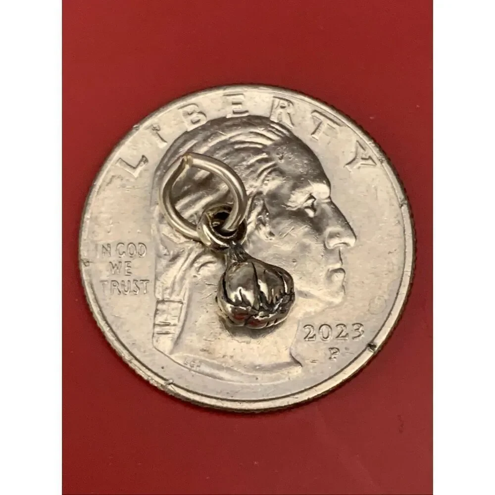 Garlic Clove Sterling Silver Jewelry Charm #food #italian #vegetable